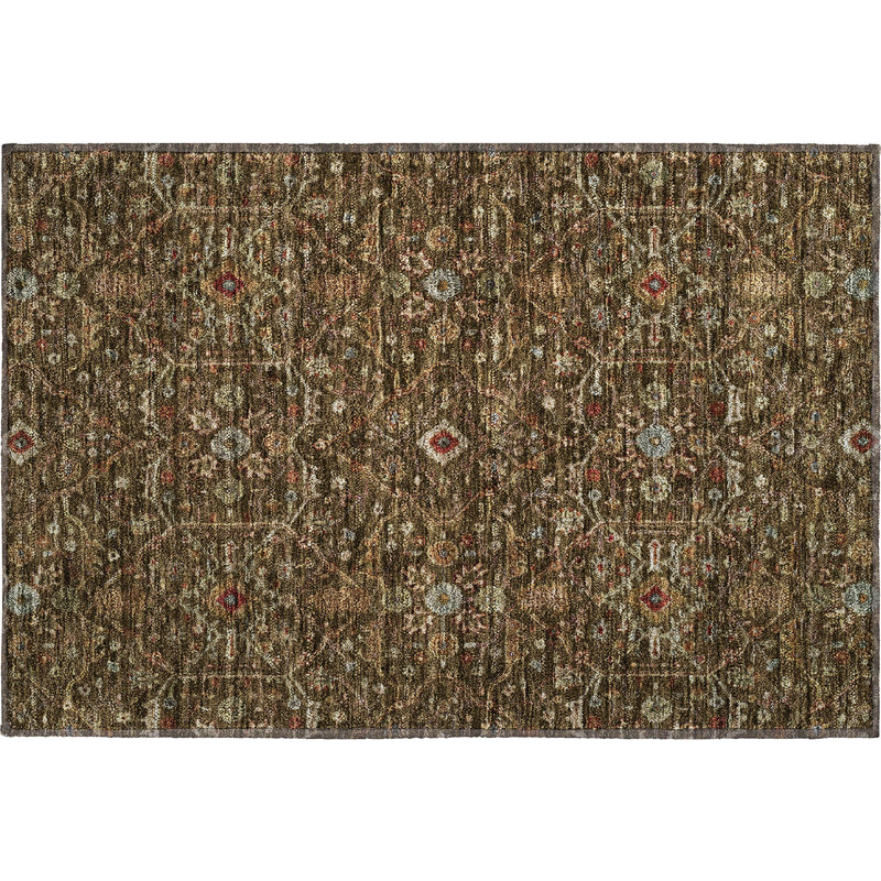 Premium Machine Washable Ducote AMF1130 Global Rug, Rectangle 1'8" x 2'6"
