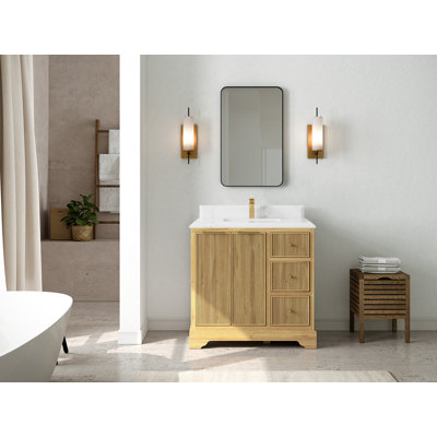 35'' Single Bathroom Vanity with Quartz Top