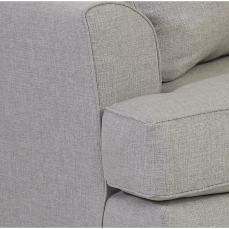 Canapé modulaire 2 pièces Conradina, Orienté à gauche (vu de face), Tissage natté ivoire Drusky Sustain®