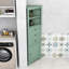 Armoire de coin de salle de bain triangulaire avec tablettes réglables, tiroirs triangulaires et rangement fermé-513216373