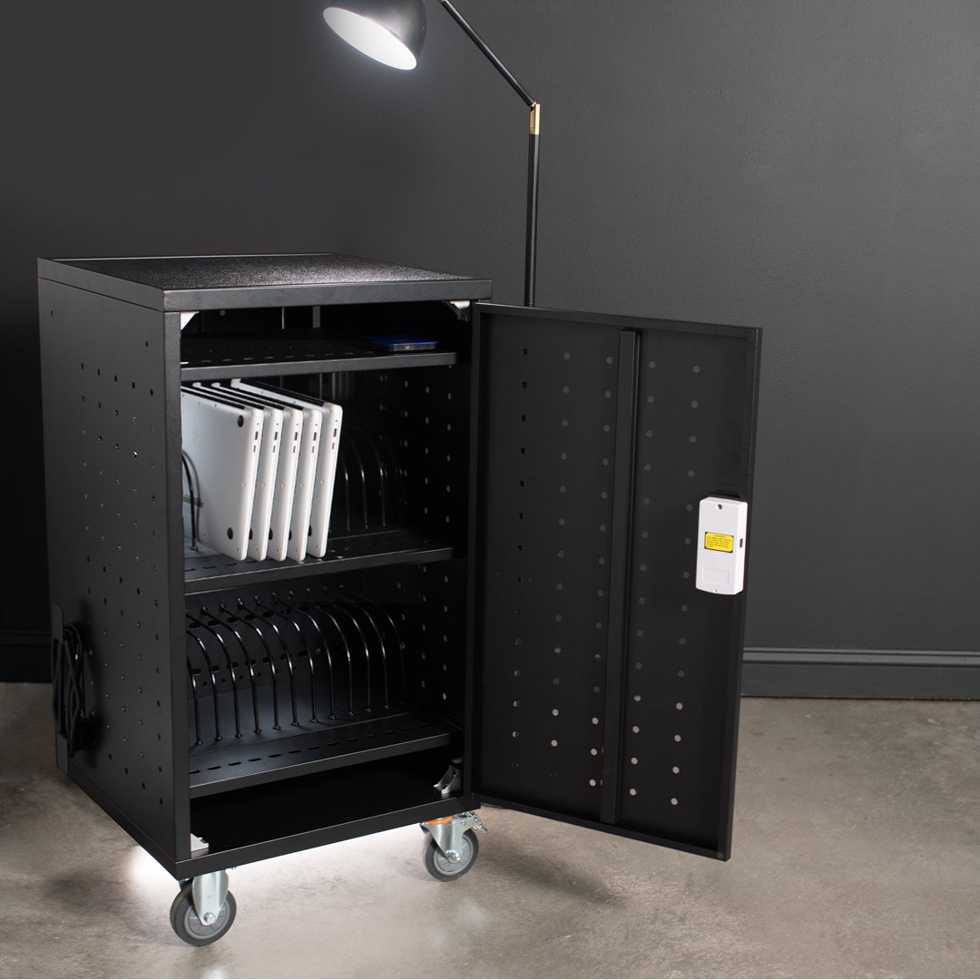 38.6'' H x 20.8'' W Laptop/Tablet Storage Cart with Wheels Vivo