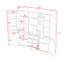 Garde-manger autoportant 73 po avec 4 tiroirs, 8 tablettes réglables et 5 portes-1059977155