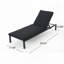 Chaise longue de patio en bois