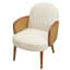 Chaise d'appoint en velours avec structure en bois élégante et stable-686719650