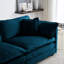 Chenille bleue 2 pièces. Fabrication, éponge confortable, tissu respirant pour une maison élégante 2 en chenille, structure en bois massif, revêtement, sièges