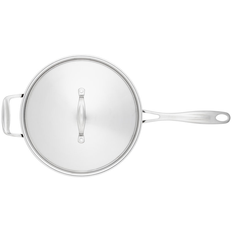 Stellar 7000, 28cm Stainless Steel Non-Stick Sauté Pan with Stainless Steel Lid, 3.5L, 24 cm