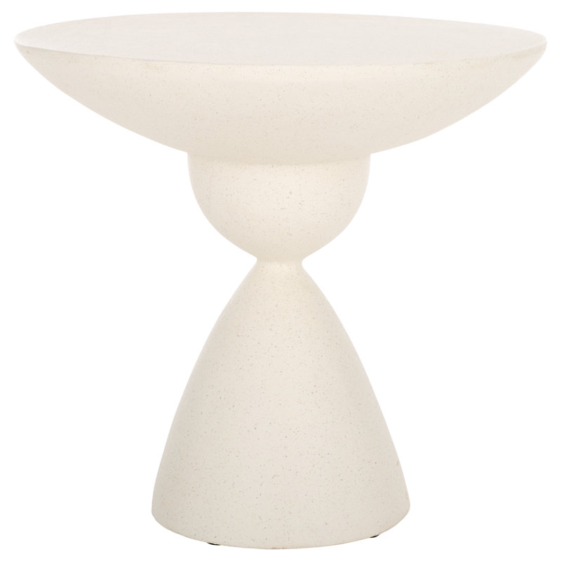 Table d'appoint Atley, Blanc
