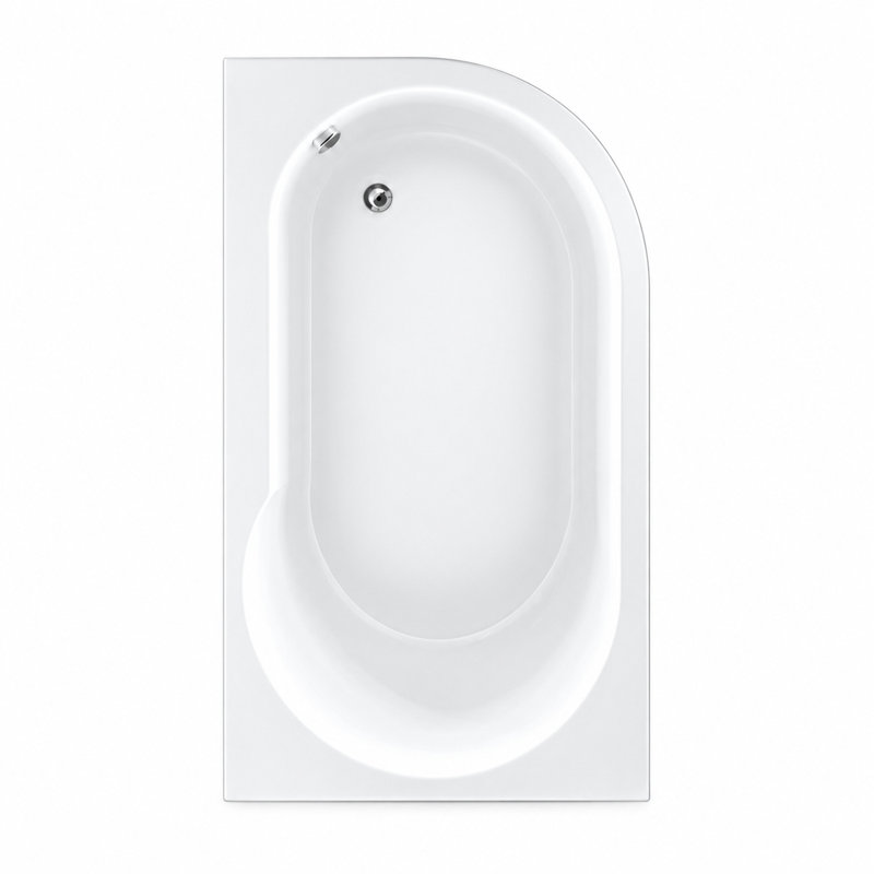 Davos 1550mm x 900mm Soaking Acrylic Bathtub, Left
