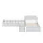 Lit plateforme simple en L avec lit gigogne, bureau et tiroirs-114404391