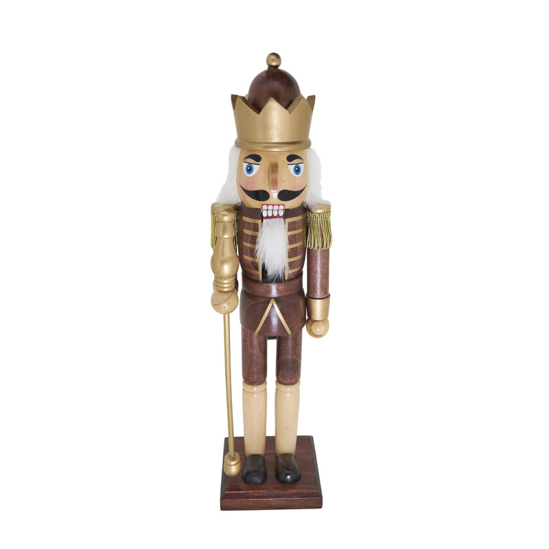 Figurine de présentation en bois de fête casse-noisette en bois