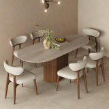 French style vintage oval dining table set