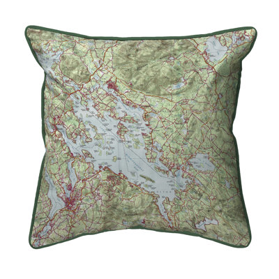 Housse de coussin carré carré avec insert Lake Winnipesaukee NH
