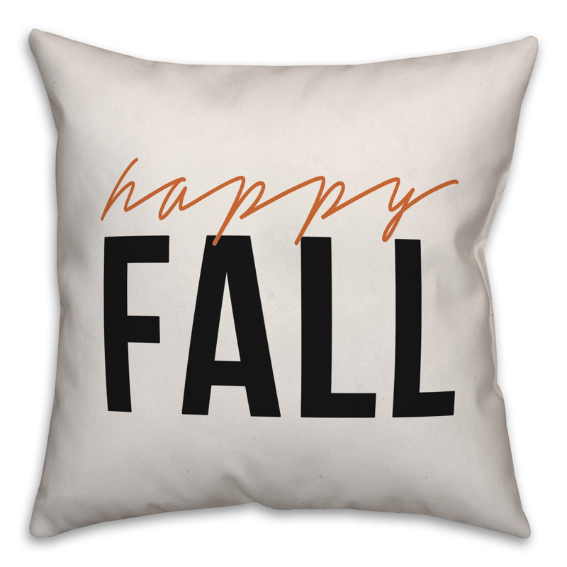  Coussin Happy Fall, 18 po x 18 po