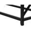 Table d'appoint, console, vestibule, étroit, canapé, salon, chambre à coucher, stratifié brun, métal noir, contemporain, moderne-1202757723