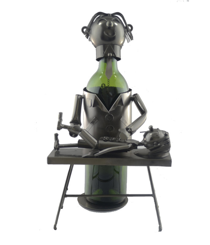 Tabletop Wine Bottle Rack in Silver