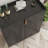2 Doors Home Wine Bar Cabinet With Wine Rack & Adjustable Storage Shelf, Modern Sideboard With Soft-Closing Hinge, Dinning Room Buffet Cabinet, Liquor Cabinet Kitchen, Living Room Coffee Cart BLACK-1480855171