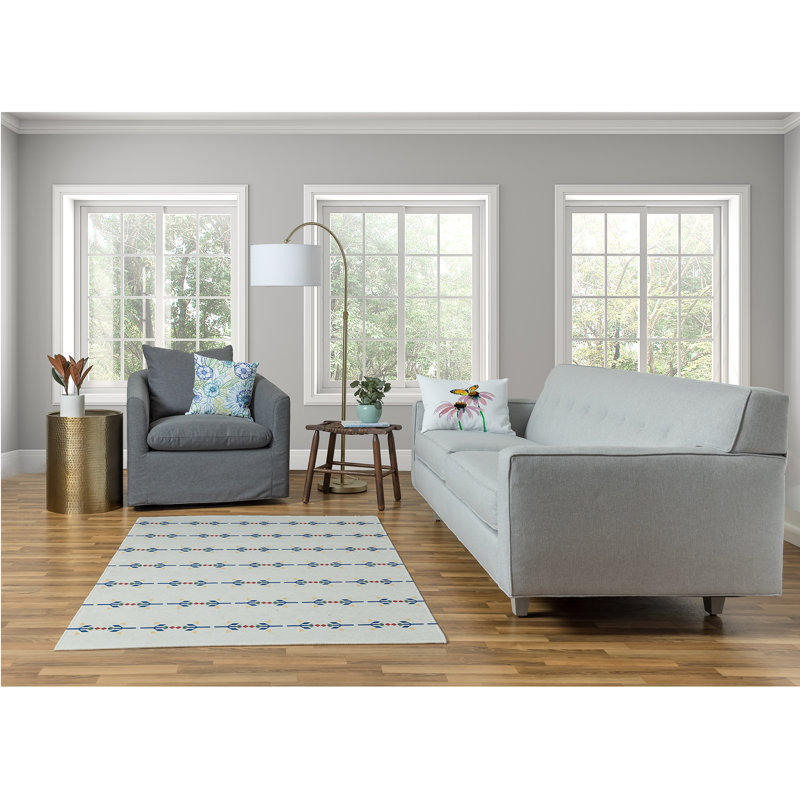 Delby Chenille Striped Indoor Rug, Rectangle 4' x 6'