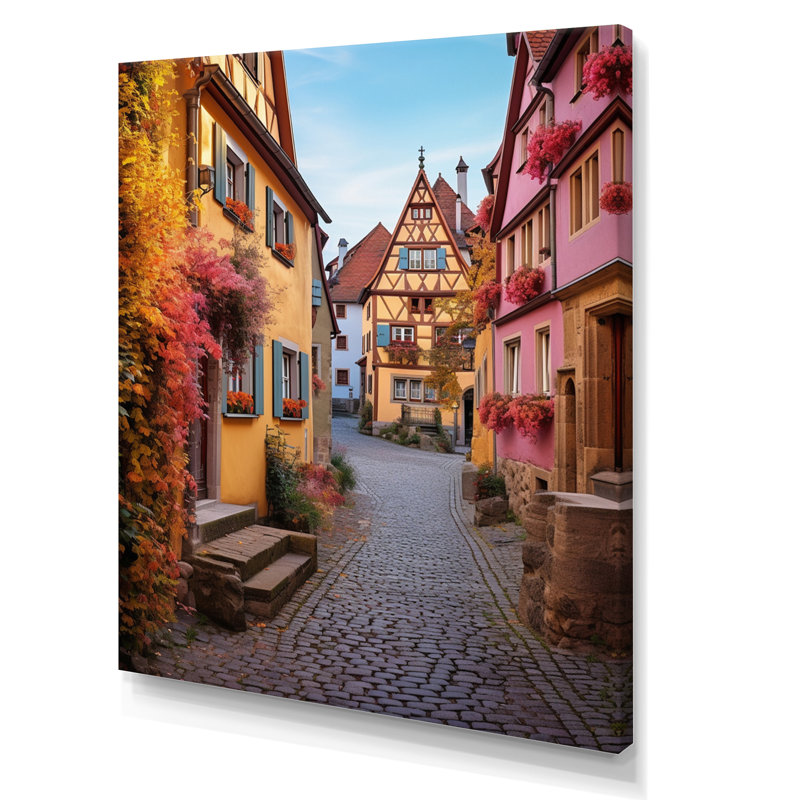 Leighlani Allemagne Rothenburg Street III, H 32 po x l 16 po x P 1 po, Toile tendue
