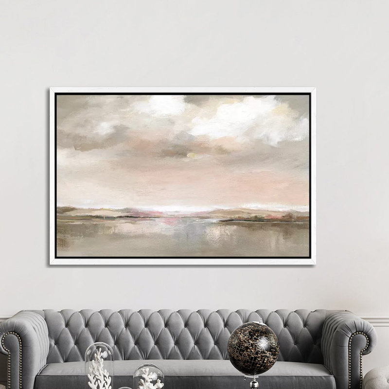 Evening Drama by Nan - Painting on Canvas, 152.5 cm H x 101.5 cm W, White Framed