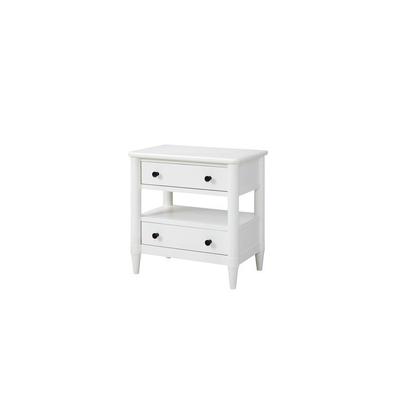 Open Nightstand With 2 Drawers