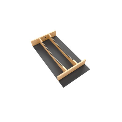 Craftsman Collection 10-1/4" X 19-1/2" Solid Maple Utensil Drawer Insert w/ Black Accents