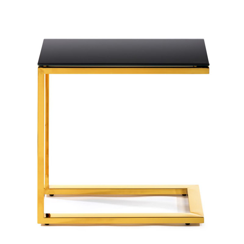 Lindel Glass Top C Table End Table