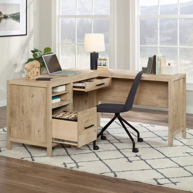 Glide Modern 3-drawer Wood and Metal Office Desk, 58-inches wide