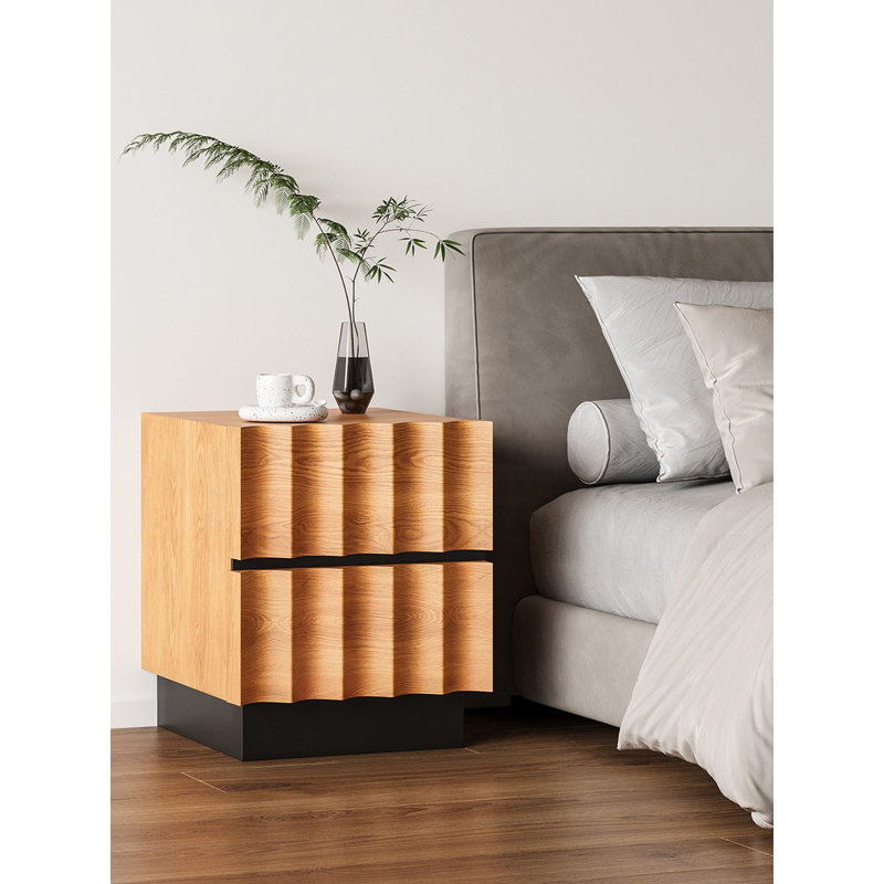 21.65" Brown Standard Solid Wood Nightstands
