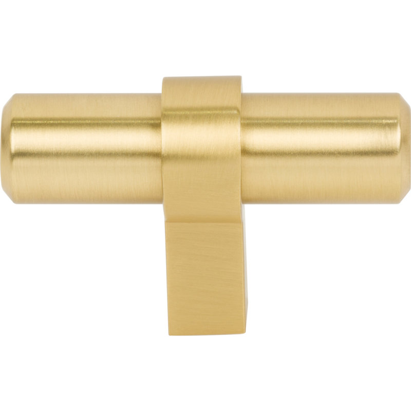 Key Grande 2" Length "T" Knob, Brushed Gold