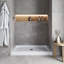Base de douche 48 po x 30 po en alcôve en acrylique blanc brillant avec bonde centrale, bonde incluse-115183087