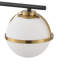 3-lamp matte black adjustable glass Vanity Light