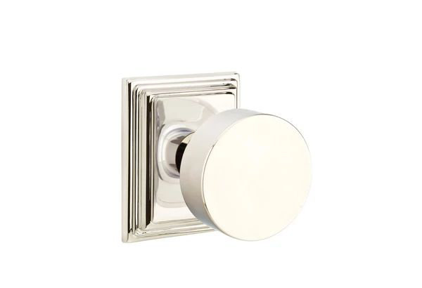 Emtek Passage Interior Mortise Set w/ Wilshire Rosette & Round Knob (RH)