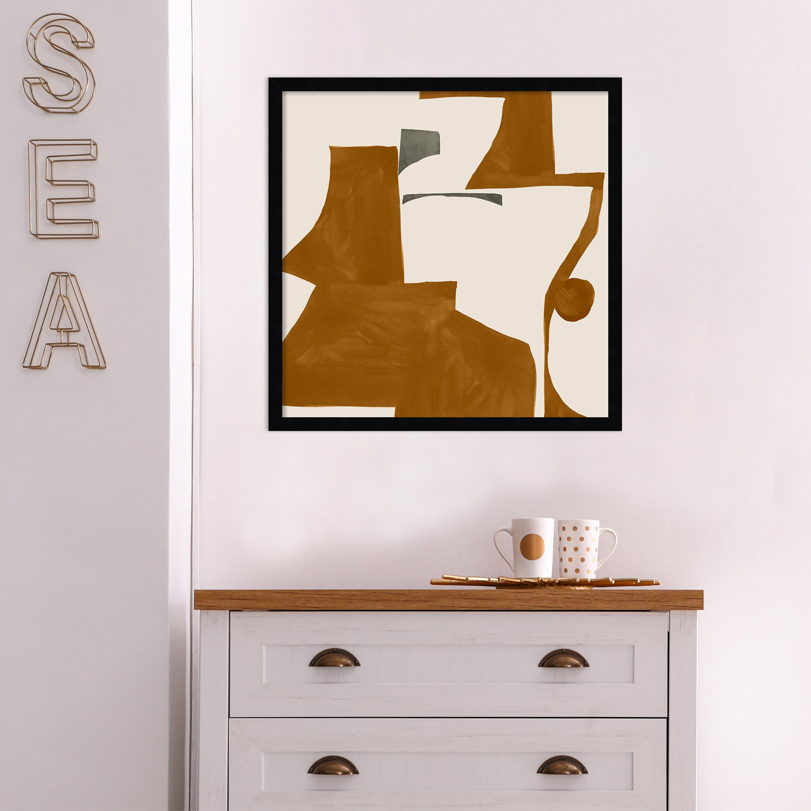 Forecast I Print by Sozi, Black, 21" H x 21" W x 1" D