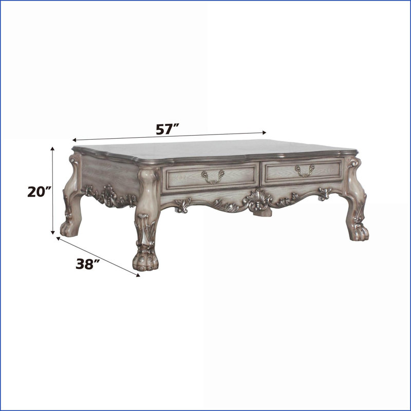 Chêne antique Table basse noire pliable pour le salon - peu encombrante avec tablette de rangement