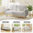 Norelia 68 "Square Arm Corduroy Sofa Solid Wood Frame with Pocket Spring Cushion-1945754502