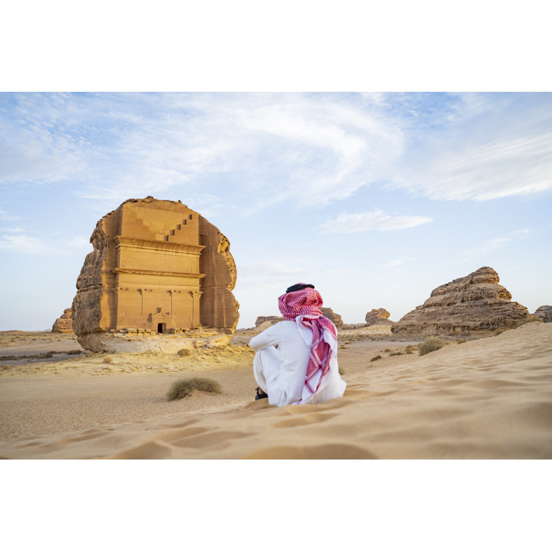 Local Saudi Man Visiting Hegra by Johnnygreig, 32" H x 48" W