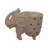 Elephant Planter Pottery and Ecomix Dotted Texture Decorative Accent for Home and Garden Use - 21" Ivory & Tan