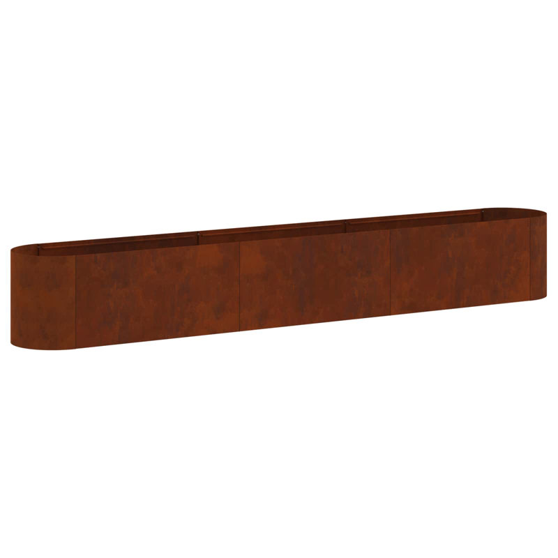 Raised Garden Bed, 40cm H x 280cm W x 40cm D, Weathering Steel