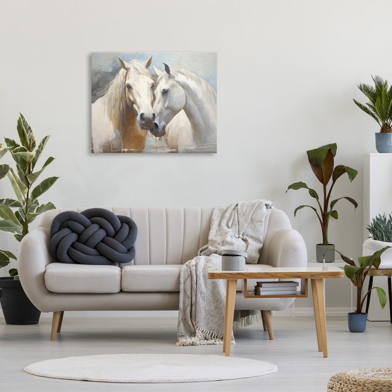 Art mural sur toile Country Horses par Ramona Murdock, H 30 po x l 40 po