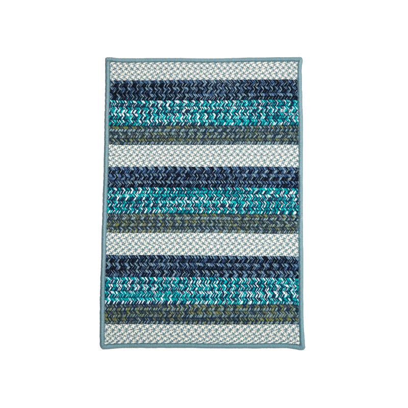 Tapis intérieur / extérieur en polypropylène tressé à la machine Rectangle Amaurion, Rectangle 8 pi x 11 pi