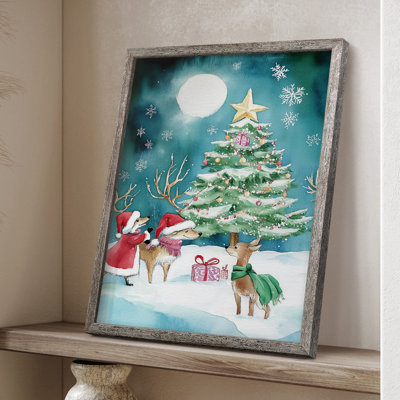 «Christmas Holiday Art DCCLXIV», reproduction d'art encadrée - bois massif XMA171295