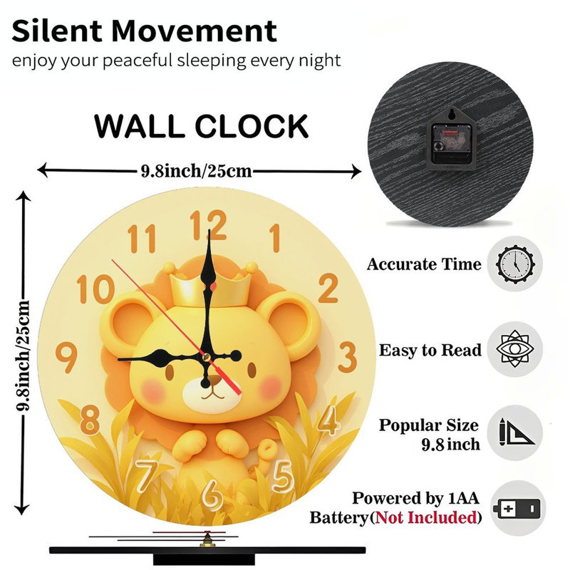 Adorable horloge lion