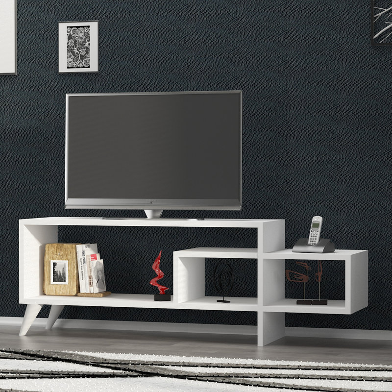 Meuble télé pour téléviseur de 50 po ou moins Mackey, Blanc