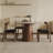 Walnut Round Sintered Stone Dining table-1673882822