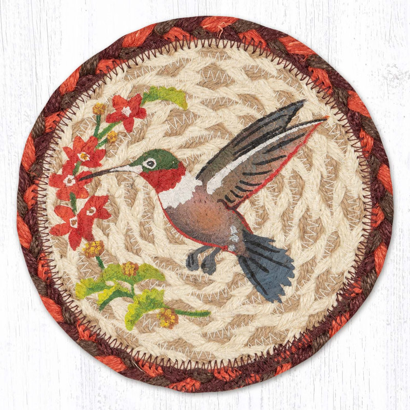  Grand sous-verre rond colibri 7 po x 7 po LC-717