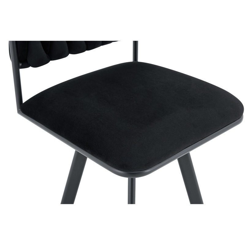 Modern 7-piece Dining Table Sets, Wood & Velvet, Compact Spaces