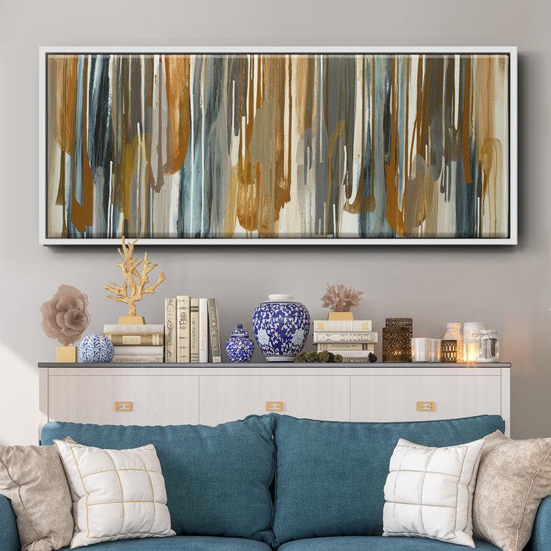 Optical Illusion- Framed Canvas, 12" H x 30" W