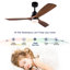 Hot Ventilateur de plafond moderne avec 3 pales en bois massif, télécommande et moteur à courant continu avec DEL à intensité variable-2061102924-2061102927-2061102923