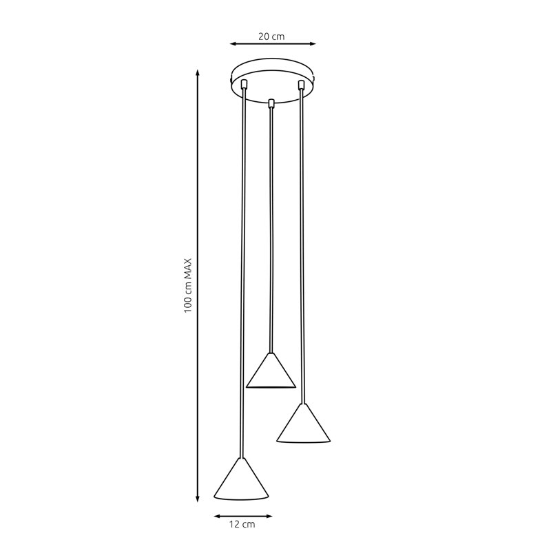 Aavyan 3 - Light Pendant, Gold