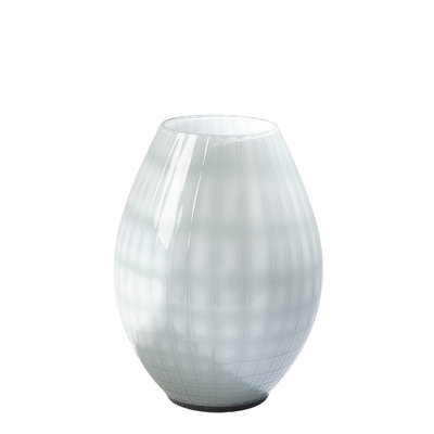 Vase en verre tubé bleu